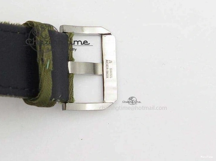 MIROTIME 0309 Big Pilot Top Gun Miramar PVD Plated Titanium on Green Nylon Strap A23J Refined 7398